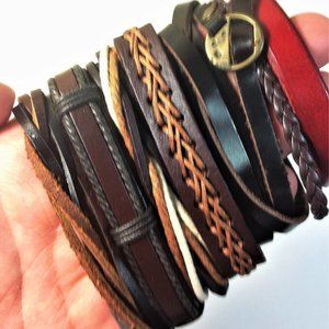 Genuine Leather Bracelet lot